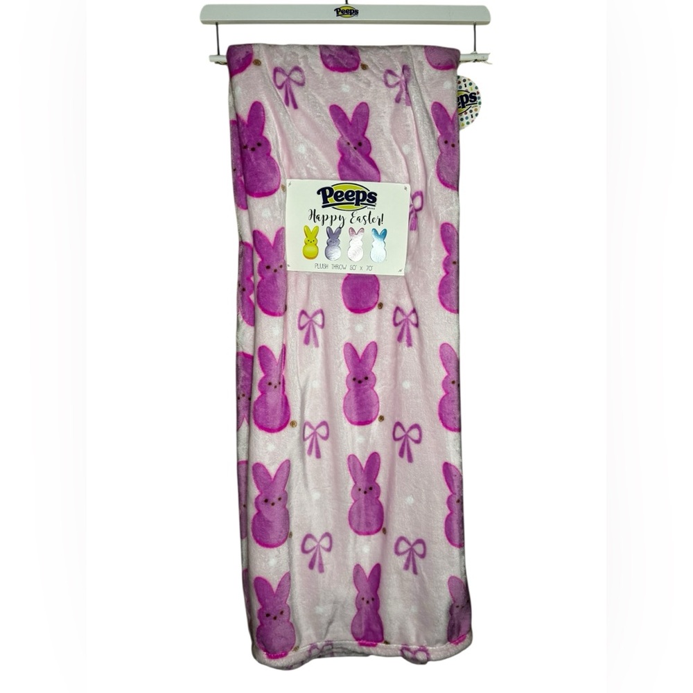 PEEPS Pink Bunny Fleece Blanket